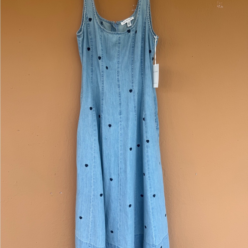 Blue Denim Sleeveless Dress - Picture 2 of 5